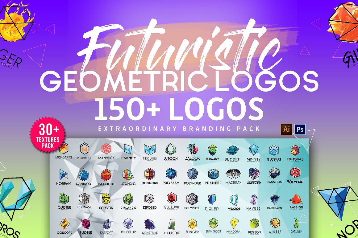 Futuristic Geometric Logos